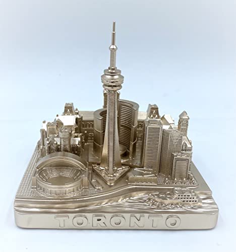 ZIZO Modern The World Landmarks Model Buildings City Skyline Statue for Home Decor for Boy Friends Gold 4" (Toronto) - color: Toronto