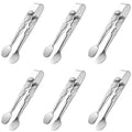 HINMAY 6PCS Mini Serving Tongs 5-Inch Small Sugar Tongs (Silver) - size: 5-Inch