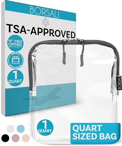 BORSALI TSA Approved Toiletry Bag, Gray - color: Gray