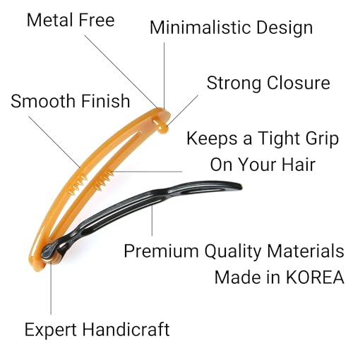 12pcs Hair Barrettes Set for Women and Girls, Hair Clips for Thick Thin Fine Hair, Non-metal Hair Accessories, Non-Slip Grip Handmade Snap Hairpin, BPA Free - color: SN4