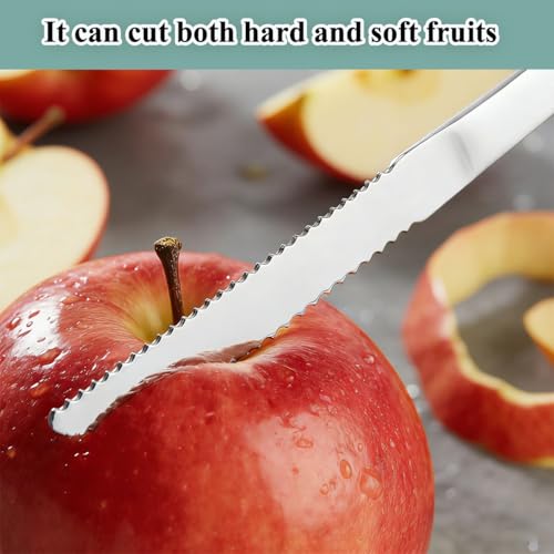 Berglander Grapefruit Spoons and Grapefruit Knife 5 Pieces, Stainless Steel Grapefruit Spoon Utensil Set, Serrated Edge Thick Handle Tool for Grapefruit, Kiwi, Apple, Citrus Fruit & Dessert