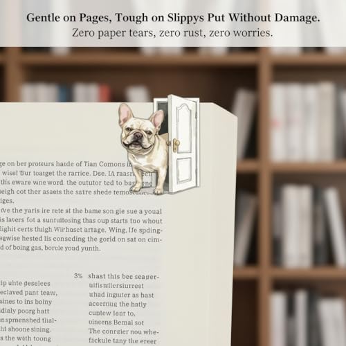 French Bulldog Magnetic Bookmarks Set of 8 – Cute Frenchie Page Clips with Funny Expressions, Dog Lover Gifts, Creative Reading Accessories & Party Favors - style: French Bulldog Magnetic Bookmarks