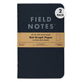 Field Notes 2-Pack Pitch Black Notebooks (4.75" X 7.5"), Dot-graph, 64 Pages | Thin Pocket Sized EDC Notebook With 90 GSM Paper & Paperback Cover | Work Notebooks For Note Taking | Made in the USA - size: Large Size (4.75" x 7.5") 2-Pack - Dot-Graph Paper