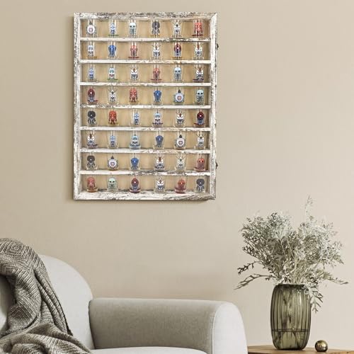 FramePro Shadow Box Frame Display Case 18x24 with Removable Shelves, Deep Memory Box Trinket Knick Knack Shelf Cabinet for Collector, Keepsake Coins Military Medals Wedding Flowers White - color: Rustic White, size: 18x24