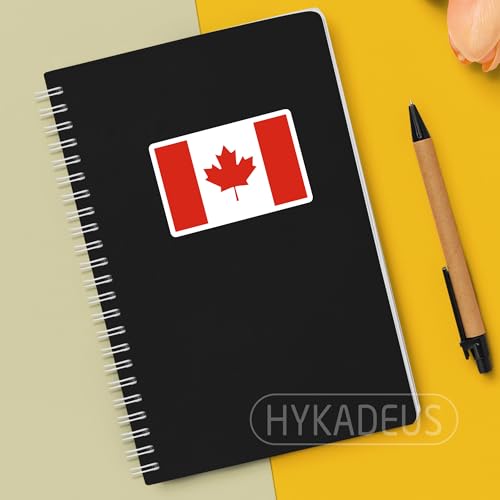 (3Pcs) Canada Flag Stickers – Canadian National Flag Vinyl Decals, 3" x 2" - color: Canada