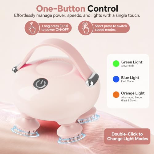 Electric Scalp Massager, Head Massager for Neck Body Stress Relax - color: Soft Pink