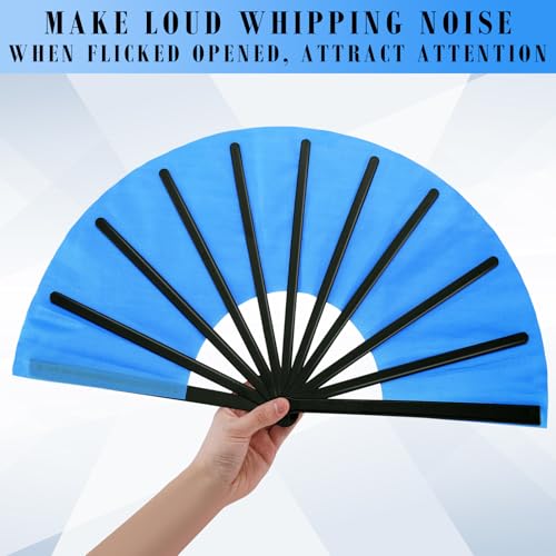 Maitys 2 Pack Foldable Fans for Rave Dancing,Fresh Color,Simple Pattern - color: Fresh Color, style: Simple Pattern