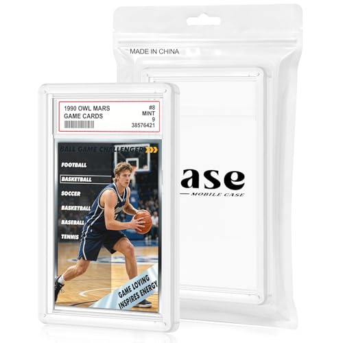 for 1 Pack PSA Slab Guard,Durable PSA Slab Protector Case,Hard TPU Stackable,Shock Absorbing Edge Protection,Soft Touch,Multiple Colors Guards with Precision Fit for Graded Cards Case,Clear - color: Clear, size: 1 Pack