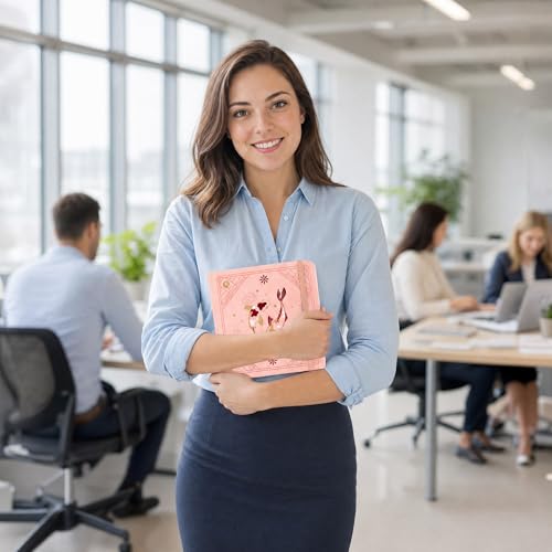 TIEFOSSI Dotted Square Journal Notebook 160 Pages for Women & Men(8 x 8) - color: Pink, size: Square-Dotted