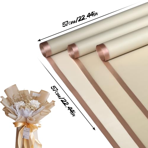 CCIJESW 20 Sheets Flower Bouquet Wrapping Paper Brown - color: 036-Transparent Borwn