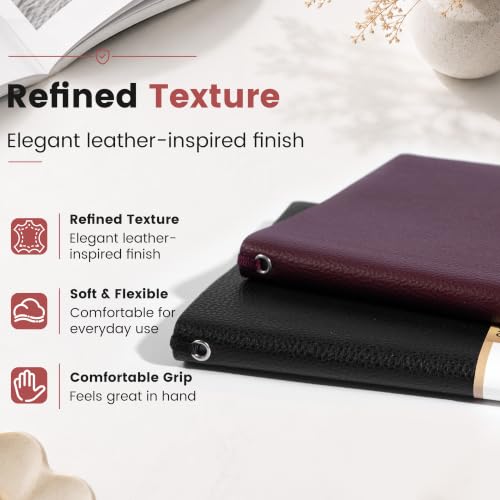 CAGIE College Ruled Journal for Men & Women, Softcover A5 Leather Notebook - color: Burgundy, size: 1 Pack