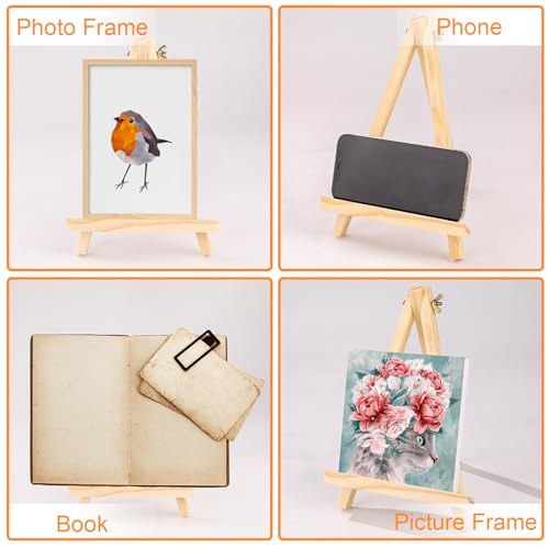 ESRICH 24 Pack 9 Inch Wood Easels, Easel Stand for Painting Canvas - style: 24