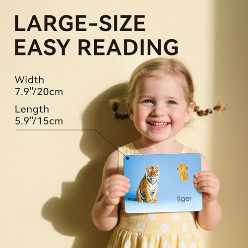 Dotimo Alphabet Picture Mnemonic Cards, 26 Uppercase & Lowercase Letter Learning Cards for Kids Letter Cognition, ABC Montessori Early Learning Tool for Toddlers, Classroom & Home Activity