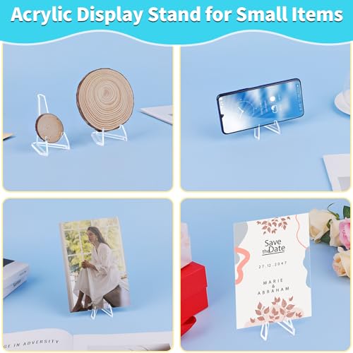 Reastar Card Display Stand, 20 Pcs Small Easel, Acrylic Card Holder, 2.7 in