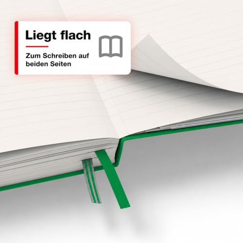 LEUCHTTURM1917 - Notebook Hardcover Medium A5-251 Numbered Pages for Writing and Journaling - Thinking Ahead (Ruled Paper, Spring Leaf) - color: Spring Leaf, style: Ruled