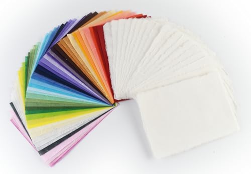 40 Mulberry Paper Japanese Handmade Assortment – Multicolor Origami & Craft Pack – Quality Fiber Sheets for Origami, Paper Art, Crafts & DIY Projects (A6 Size) - color: Pink , Red