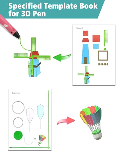 3D Pen Painting Drawing Book, 40 Pattern Thick Paper Templates - color: Happy Time