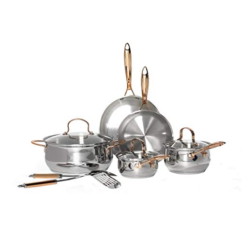 Denmark Tools for Cooks Celebrations Cookware Collection 10 Piece Heavy Gauge Stainless Steel Cookware Set - size: 10PC COOKWARE SET