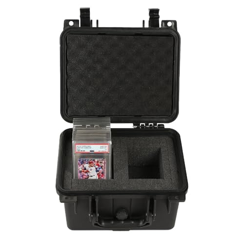 Storage Box for Collectible Cards, Tools, Screws, Craft Supplies DIY Adjustable Organizer Box with Removable Dividers & Protective Foam, Lightweight Stackable Storage Container Black Buckle - size: 1 Pack | DIY Divider | Small Size | Black