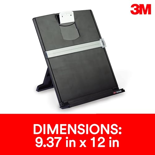3M Desktop Document Holder for Monitor, 3.375 in x 12.0 in x 1.75 in