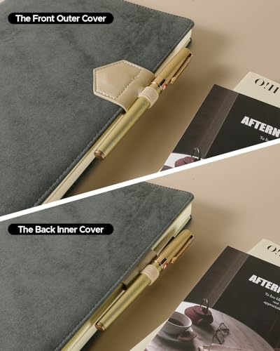 Magnetic Leather Bookmarks with Pen Holder Vegan Leather Book Marks Gifts for Reading Book Lovers Notebook Travelers (Champagne-2PC) - color: Champagne-2pc