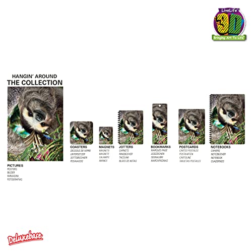 3D LiveLife Sloth Bookmark - Hangin' Around Lenticular Page Marker - color: Hangin' Around