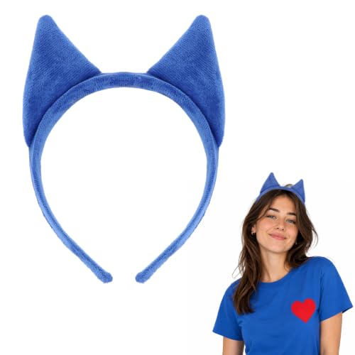Blue Cat Ears Headband Kitty Ears School Project Head Pieces Party Favors - color: Blue Cat