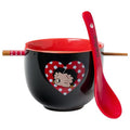 Silver Buffalo Betty Boop Heart Wink, Ramen Bowl with Chopsticks, 20oz - color: Betty Boop Wink Spoon, size: 20 Ounces (With Spoon)