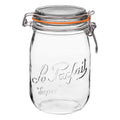 Le Parfait Super Jar 1L (32oz) Glass Canning Jar, Wire Bail Lid, 1 Pack - color: 32oz (Single)