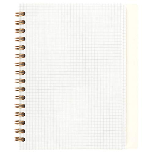 Maruman Septcouleur Spiral Notebook, 200 Pages, A6 3mm Grid, Coral Pink - color: Spicy Coral Pink, size: 5.98" x 4.57"