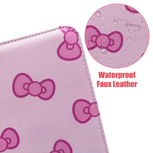 400 Pockets Pink Card Binder,Portable Shoulder Strap,Waterproof PU Bag,B292 - color: Pink Shoulder Strap-400