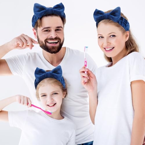 10 Pack Navy Blue Soft Spa Headband for Women Girls - color: Navy Blue