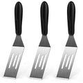 3Pcs Stainless Steel Mini Metal Spatula for Cooking Baking Serving - color: 3 PCS SLOTTED