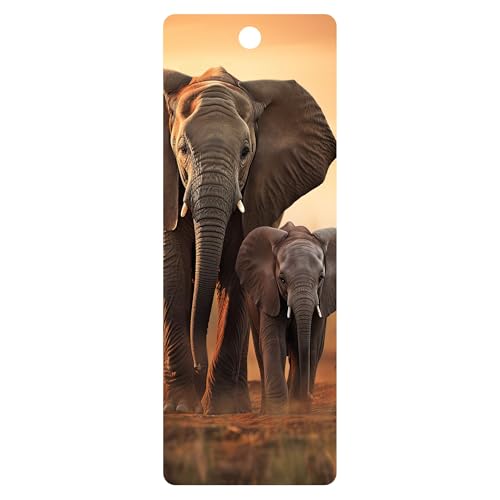 3D LiveLife Elephant Bookmark - Sunset Stroll Lenticular Page Marker - color: Sunset Stroll