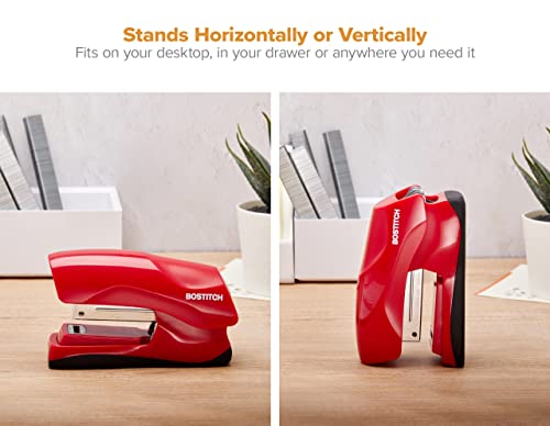 Bostitch Office Heavy Duty 40 Sheet with 1250 Staples and Staple Remover, No Jam Desktop Stapler, School Bulletin Boards, Office & Classroom, Red (B175-RED-VP) - color: Red