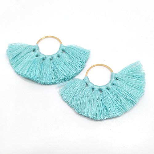 28pcs Cotton Handmade Tiny Soft Mini Tassels, Colorful Earring Tassels Assorted Colors Randomly (18) - color: 18