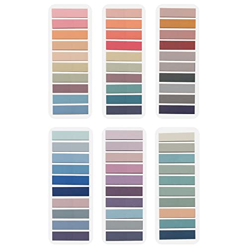 ELII 1200pcs Sticky Tabs Page Markers,Morandi Sticky Note Tabs Colored - size: 1200pcs