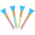 Cuttte 4pcs Silicone Face Mask Applicators, Hairless Facial Brushes for Mud - color: Blue