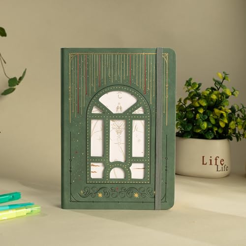 TIEFOSSI A5 Lined Journal for Women & Men, 100 GSM Thick Paper - color: Light Green, size: Lined