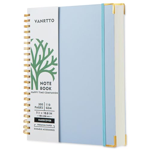 VANRTTO B5 Hardcover Spiral Notebook College Ruled Notebooks for Work Blue - color: B5 BLUE, size: 7.1 x 10 IN B5