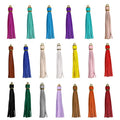 HOVEOX 20 Pcs Leather Tassel Keychain Tassels for Crafts and Handbags