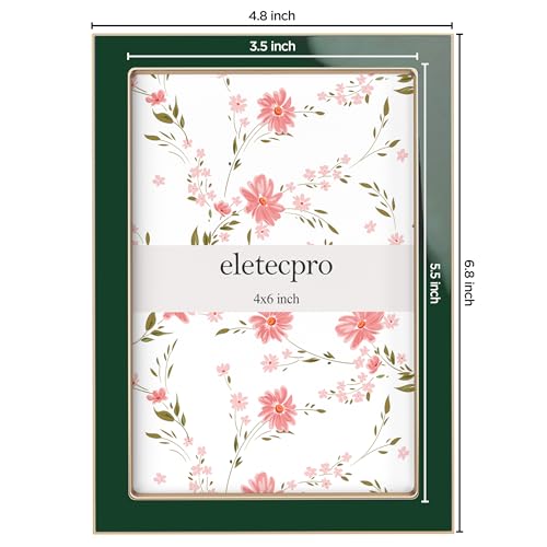 eletecpro 4x6 Enamel Picture Frame with Real Glass Cover, Green, 2-Pack - color: Green, size: 4x6