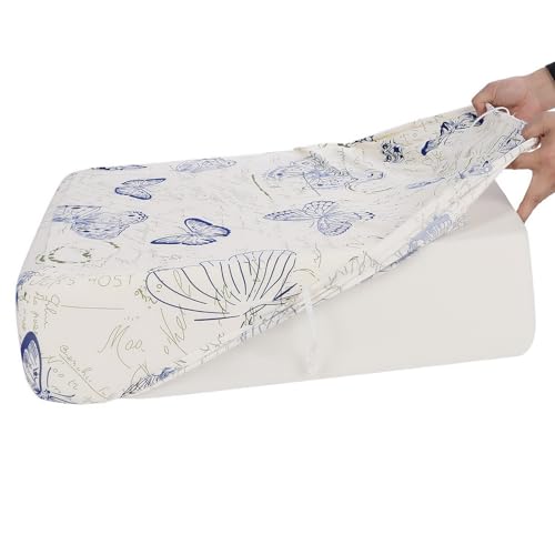 SearchI Stretch Printed Sofa Couch Cushion Covers Replacement Chair Cushion Slipcovers Sofa Seat Cover Furniture Protector Sofa Slipcover Soft with Elastic Bottom(Medium, Butterfly Pattern) - color: Butterfly Pattern, size: Medium