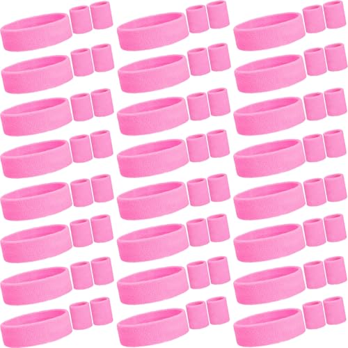 Sweatbands and Wristbands Set, Women, Men - color: Pink