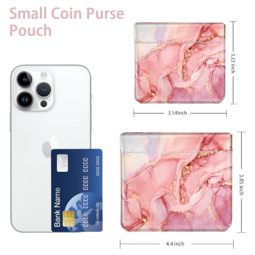 Squeeze Coin Purse Pouch Mini Coin Pocket Portable Change Wallet - color: Red Marble, size: Mini (3.54"x3.2")