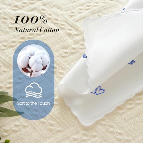 Wedding Handkerchief, Something Blue for Bride, Mother of the Bride Gift - color: New Mom