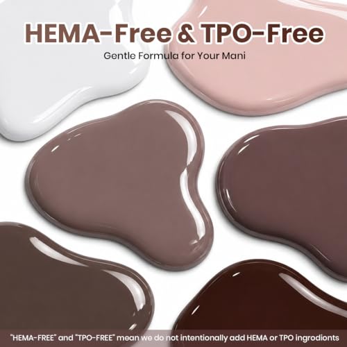 Beetles Neutral Gel Polish Set, 6 Neutral Brown Colors Gel - color: C - Creme | Caramel Cappuccino