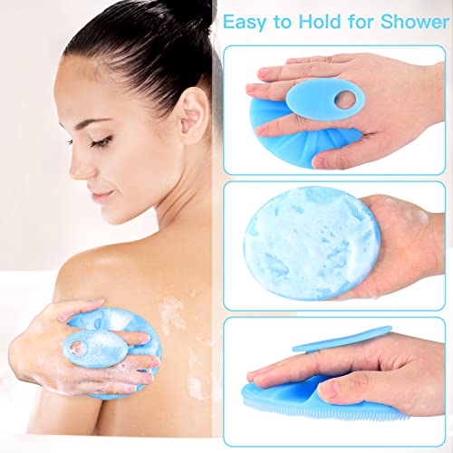 INNERNEED Silicone Body Cleansing Brush Exfoliating Scrubber, Blue - color: Blue
