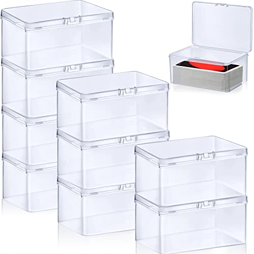Qunclay 10 Pcs Playing Card Storage Box, Large Plastic Game Card Case