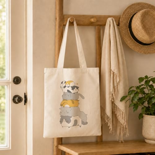 Funny Canvas Tote Bag, Reusable Shoulder Grocery Bag, Holiday Gift Bags for Friends, 13.7x15.7 inch - color: Style 06